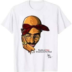 MEN'S TUPAC SHAKUR COLOR ILLUSTRATION T-SHIRTZ